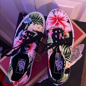 Vans Women's Floral Black Sneakers